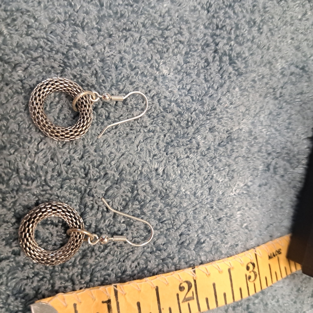 Chic Silver Mesh Earrings